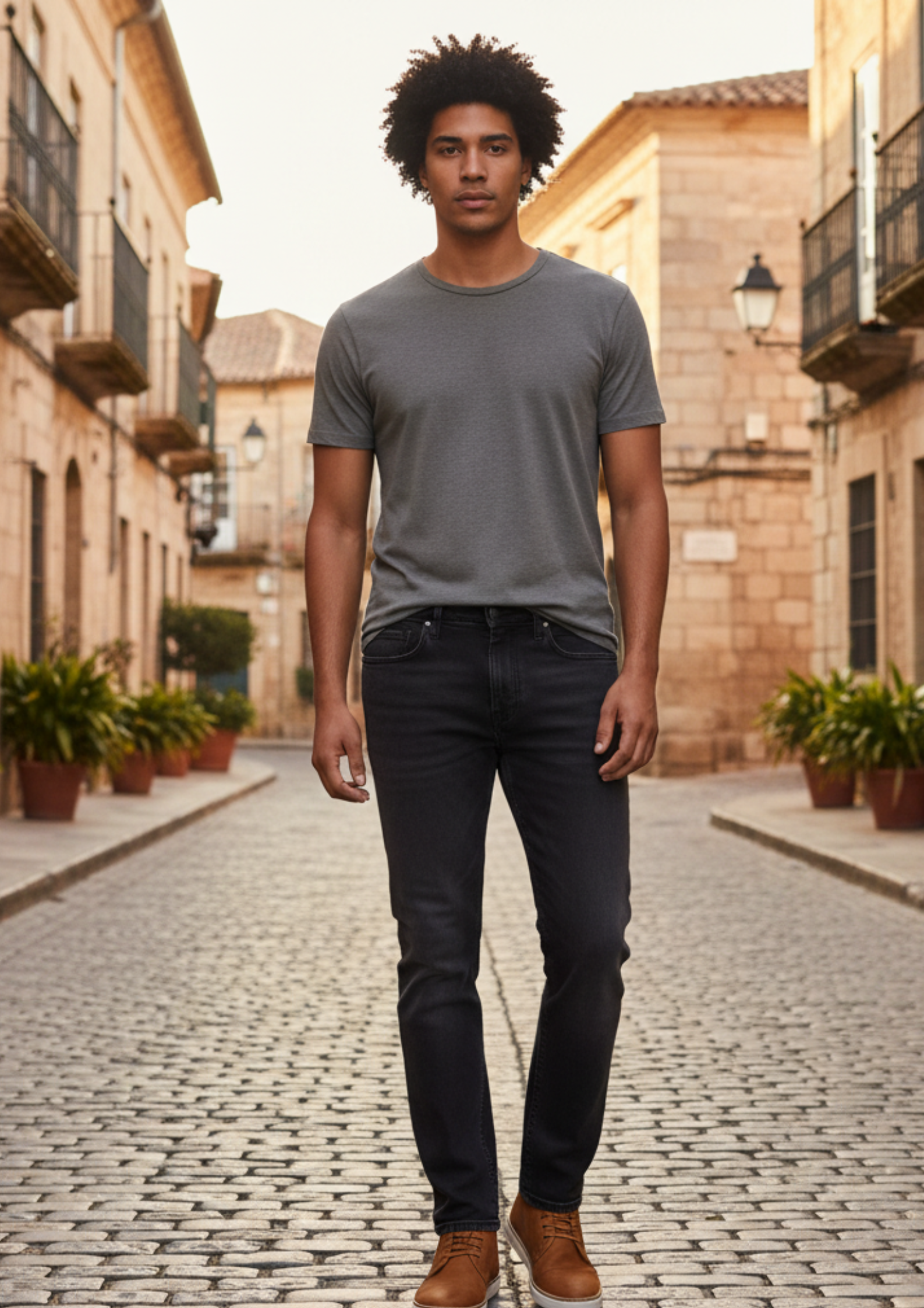 1 Men's Slim-Tapered Mid-Rise Jeans