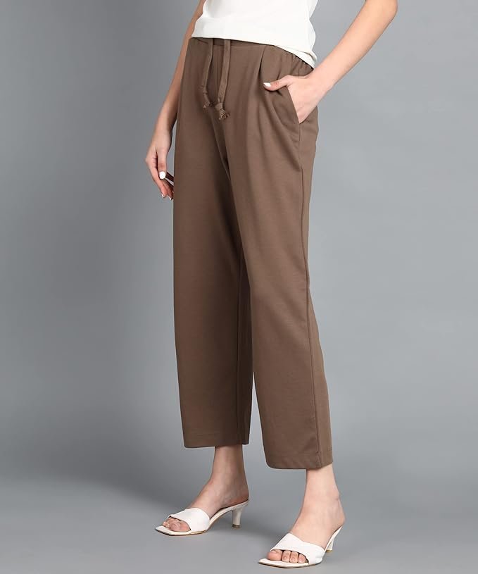 Women's Comfortable Wide-Leg Cropped Trousers. auto draft